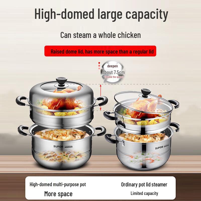 Supor 304 Stainless Steel Steamer Pot
Supor 304 Stainless Steel Steamer Pot