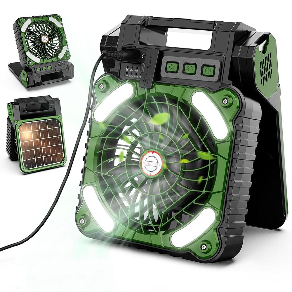 Portable Solar Fans 7800mAh LED Lantern Rechargeable Solar Powered Camping Fan 4 Speeds Powerful Wind 90° Folding Ventilador
Portable Solar Fans 7800mAh LED Lantern Rechargeable Solar Powered Camping Fan 4 Speeds Powerful Wind 90° Folding Ventilador