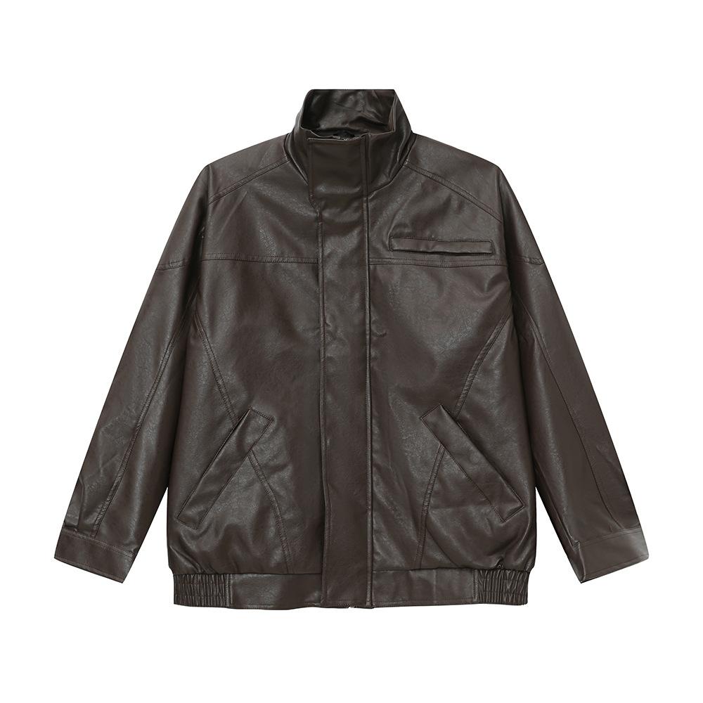 MTLCLOTHES Men s American Retro Stand Collar Stylish Solid Color Versatile High-Grade PU Leather Cardigan Jacket Fashionable XXL коричневий
MTLCLOTHES Men s American Retro Stand Collar Stylish Solid Color Versatile High-Grade PU Leather Cardigan Jacket Fashionable XXL коричневий