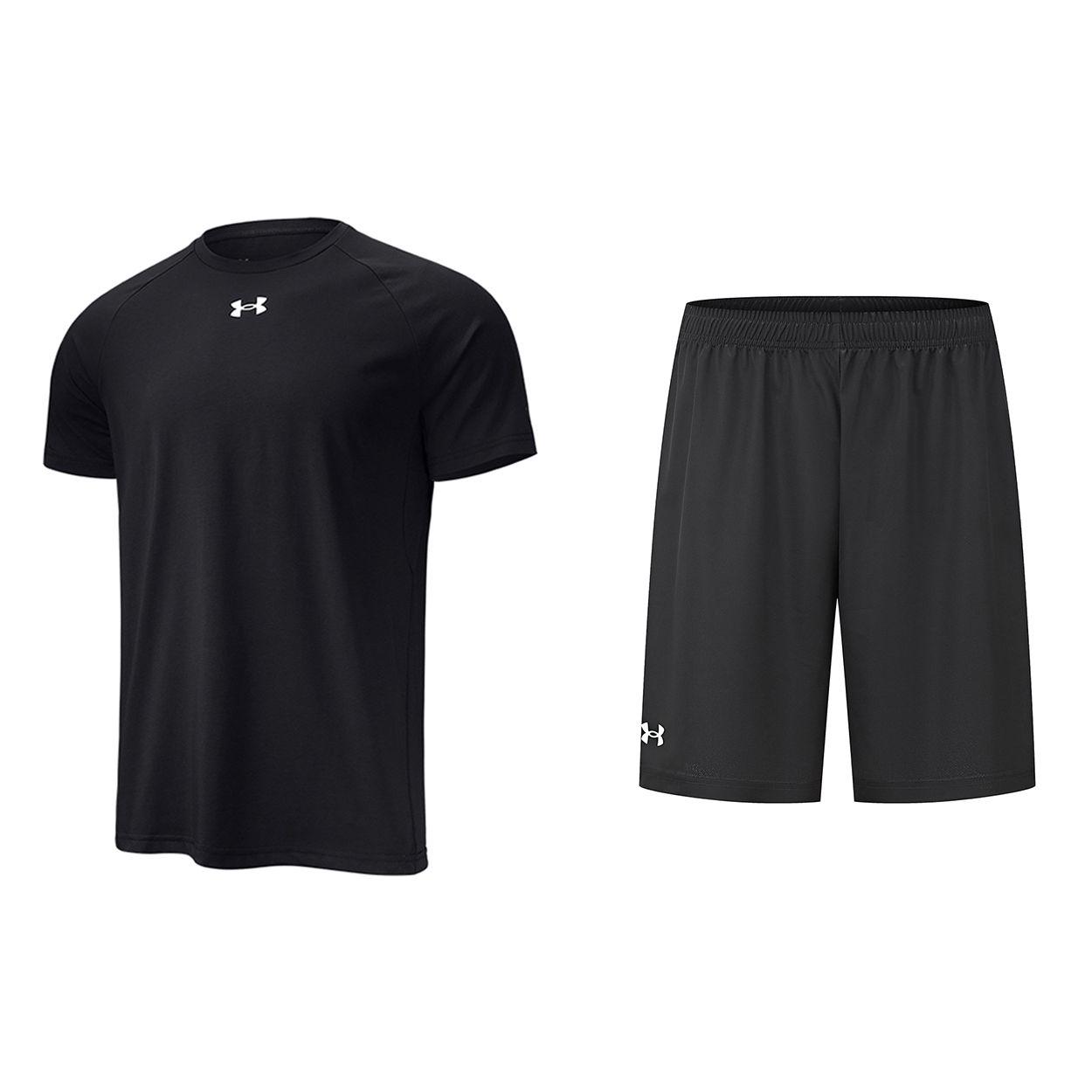 Under Armour Letter Print Crew Neck Pullover T-Shirt And Elastic Waist Shorts Casual Sports Set Men Sets Black 22500518-001+24500212-001 L
Under Armour Letter Print Crew Neck Pullover T-Shirt And Elastic Waist Shorts Casual Sports Set Men Sets Black 22500518-001+24500212-001 L