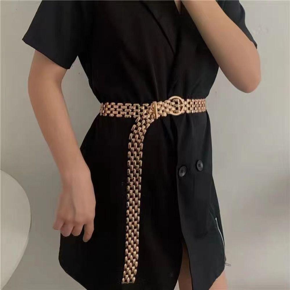 Gold Silver Chain Waist Belt Luxury Design Woven Chain Belt Retro Pin Buckle Waistband Gifts срібний
Gold Silver Chain Waist Belt Luxury Design Woven Chain Belt Retro Pin Buckle Waistband Gifts срібний