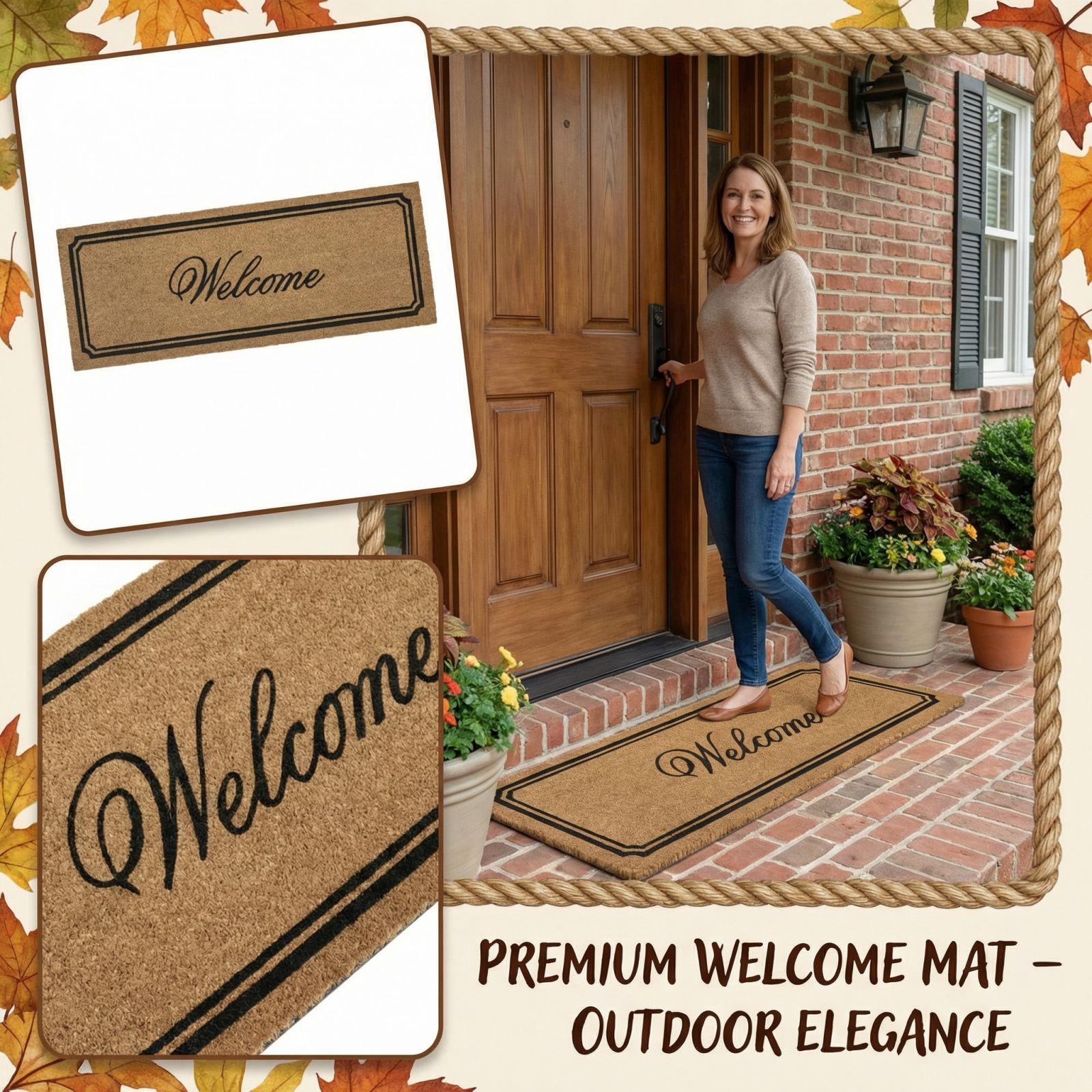 Black-framed Outdoor Welcome Mat - A Striking Color-blocked Mat With A Non- Backing, And Suitable For Modern Entrances. One Size
Black-framed Outdoor Welcome Mat - A Striking Color-blocked Mat With A Non- Backing, And Suitable For Modern Entrances. One Size