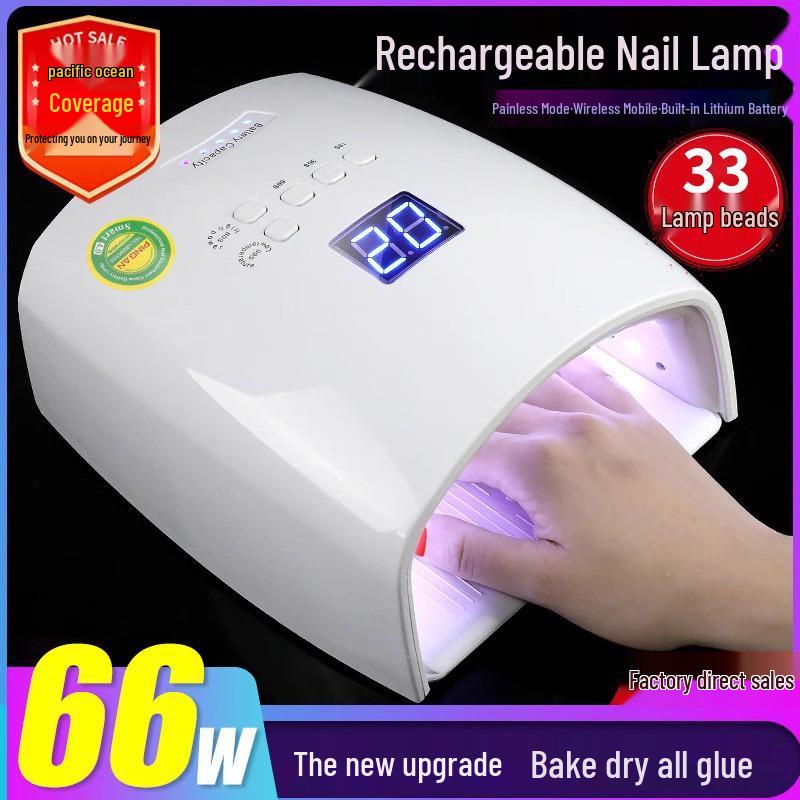 Portable 66W Wireless Rechargeable Nail Lamp with Smart Sensor - Fast Drying & Hand-Safe Light Therapy
Portable 66W Wireless Rechargeable Nail Lamp with Smart Sensor - Fast Drying & Hand-Safe Light Therapy