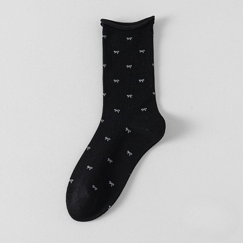 Ladies Spring and Autumn Bow Loose Mouth Roll Edge of The Moon in The Tube Pile Socks 1 pair чорний
Ladies Spring and Autumn Bow Loose Mouth Roll Edge of The Moon in The Tube Pile Socks 1 pair чорний