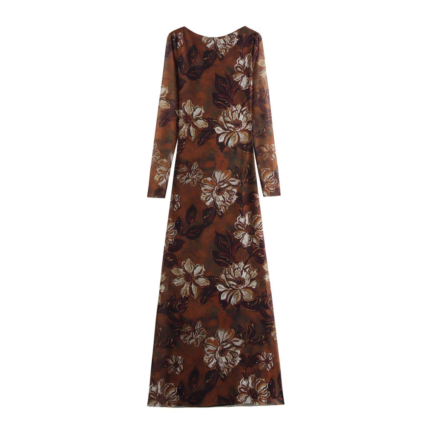 2024 Осень Женское Платье в Европейском и Американском Стиле, Приталенное, из Шелковой Сетки с Принтом Large
2024 Осень Женское Платье в Европейском и Американском Стиле, Приталенное, из Шелковой Сетки с Принтом Large