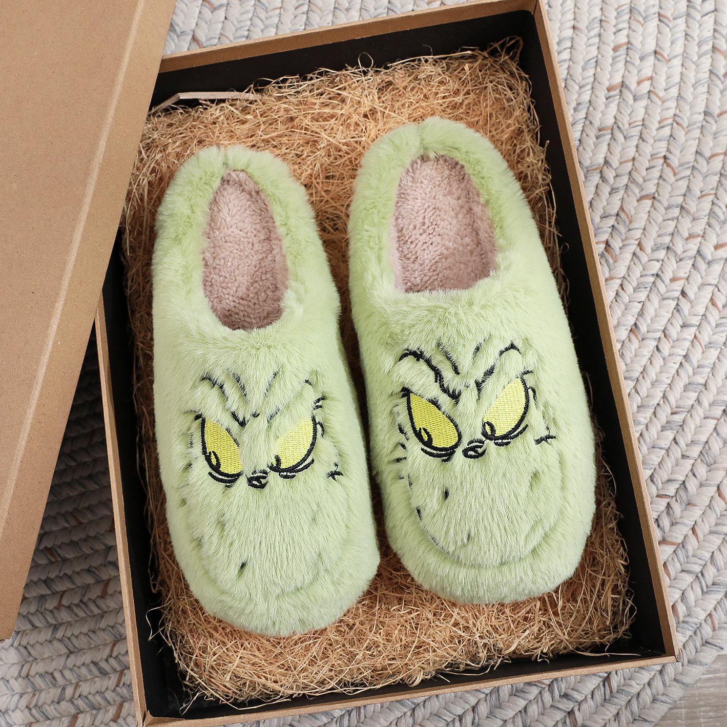 Мужские и женские рождественские тапочки Grinch Green Fur - зимние теплые домашние тапочки из хлопка 42-43
Мужские и женские рождественские тапочки Grinch Green Fur - зимние теплые домашние тапочки из хлопка 42-43