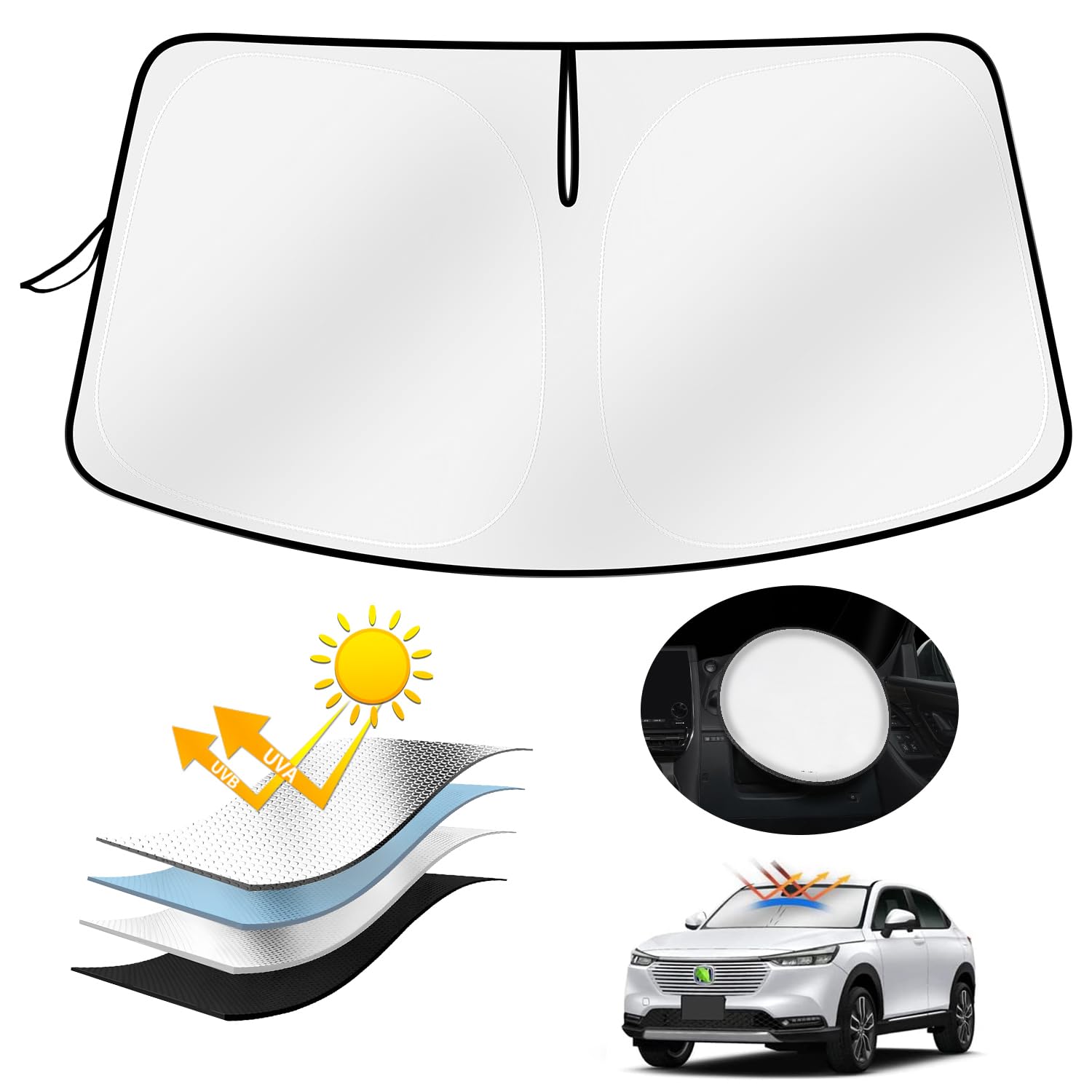 AUTO SPEC Передний солнцезащитный козырек для Honda New Vezel RV Затемняющий Передний Разработан для апреля 2021 и УФ Солнце Жара Легкая установка и Включает Хранение Интерьер
AUTO SPEC Передний солнцезащитный козырек для Honda New Vezel RV Затемняющий Передний Разработан для апреля 2021 и УФ Солнце Жара Легкая установка и Включает Хранение Интерьер