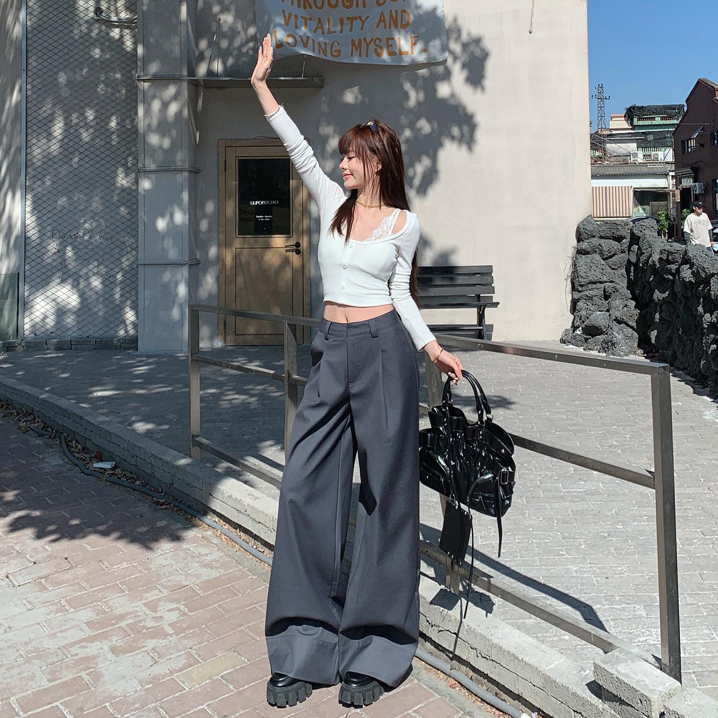 Women s American-Style Grey Wide-Leg Pants - Spring/Autumn 2026 Collection: High-Waisted, Slimming, Casual Fit S
Women s American-Style Grey Wide-Leg Pants - Spring/Autumn 2026 Collection: High-Waisted, Slimming, Casual Fit S