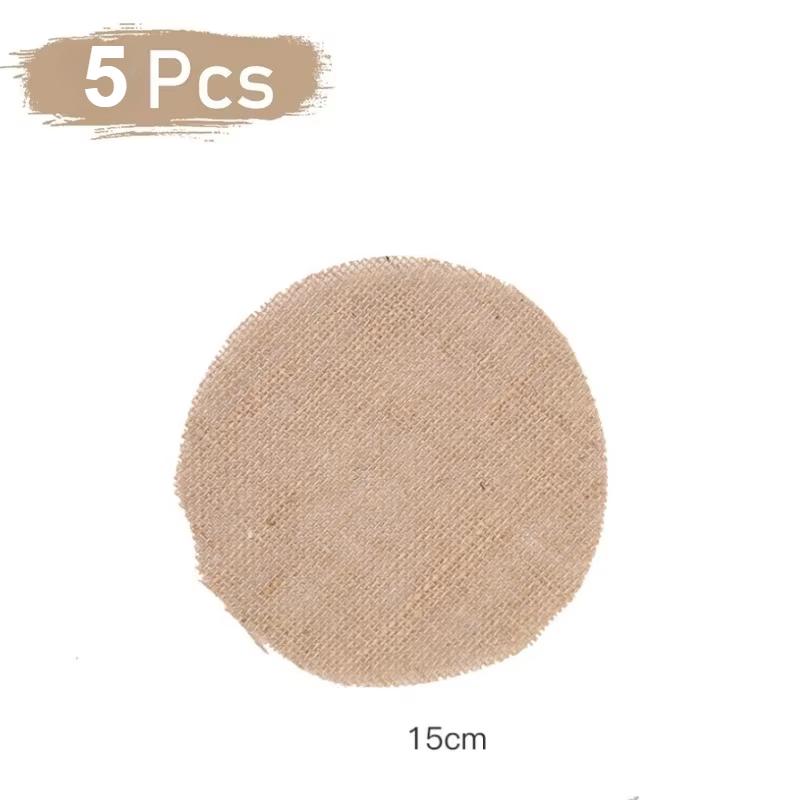 5pcs Round Natural Jute Burlap Fabric Table Mat Tea Cup Coaster Pads Vintage Rustic Wedding Decoration Christmas Party Supplies 5pcs
5pcs Round Natural Jute Burlap Fabric Table Mat Tea Cup Coaster Pads Vintage Rustic Wedding Decoration Christmas Party Supplies 5pcs