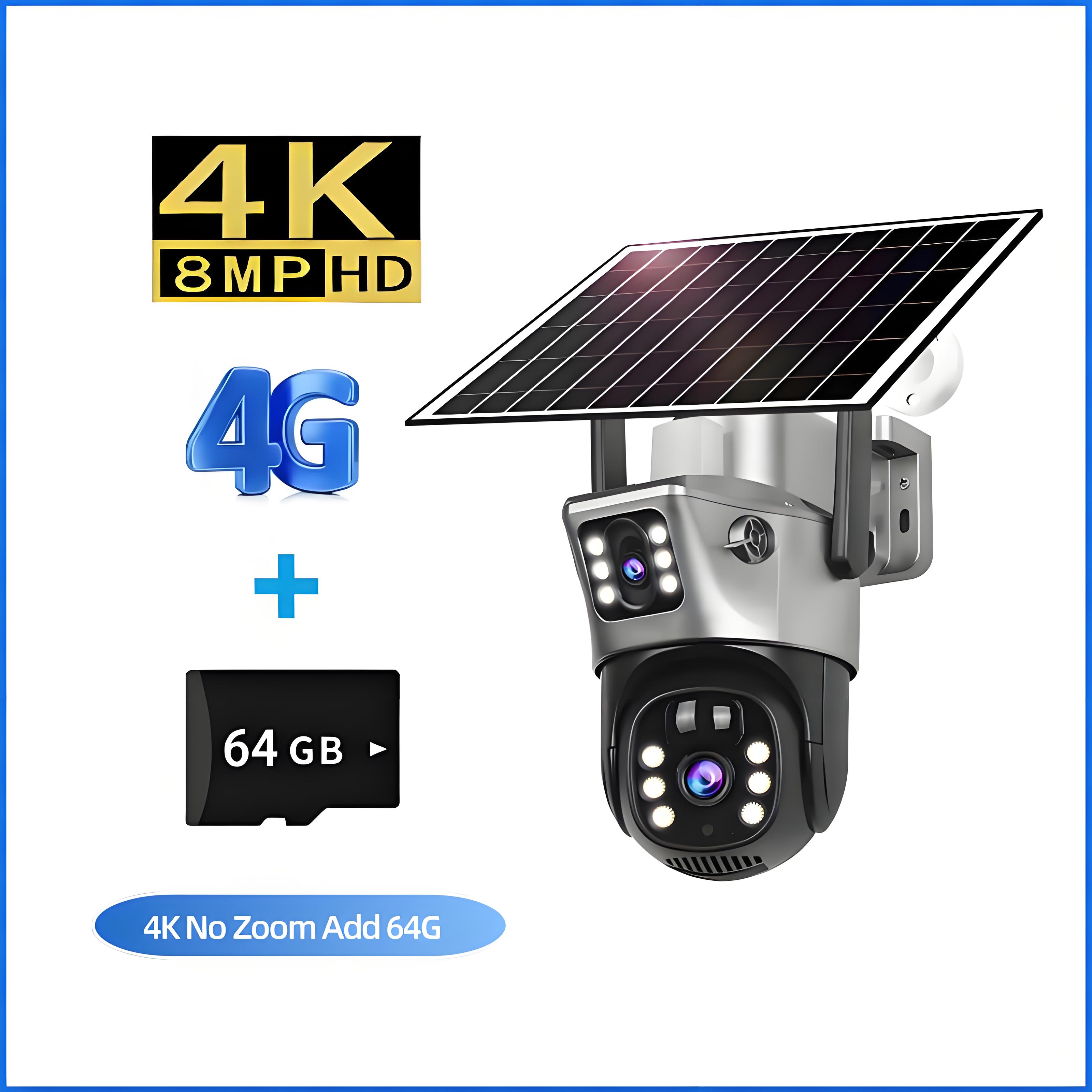 10x Zoom 4G SIM Solar Camera Outdoor 6K 12MP Three Lens HD Night Vision IP Surveillance Camera Security Protection PTZ CCTV Cam 4K No Zoom Add 64G
10x Zoom 4G SIM Solar Camera Outdoor 6K 12MP Three Lens HD Night Vision IP Surveillance Camera Security Protection PTZ CCTV Cam 4K No Zoom Add 64G