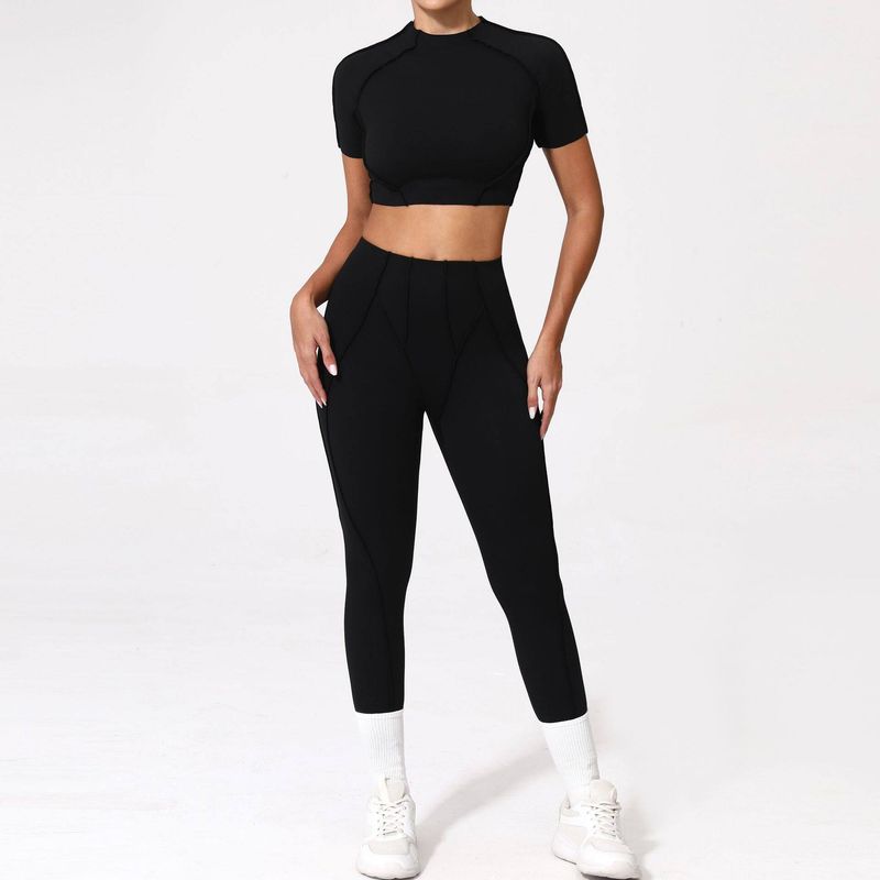 Fashion Fitness Suit Women s Nude Feel Yoga Suit Quick-Drying Tight Short-Sleeved Sports Workout Clothes Running Outfit Women Black S
Fashion Fitness Suit Women s Nude Feel Yoga Suit Quick-Drying Tight Short-Sleeved Sports Workout Clothes Running Outfit Women Black S
