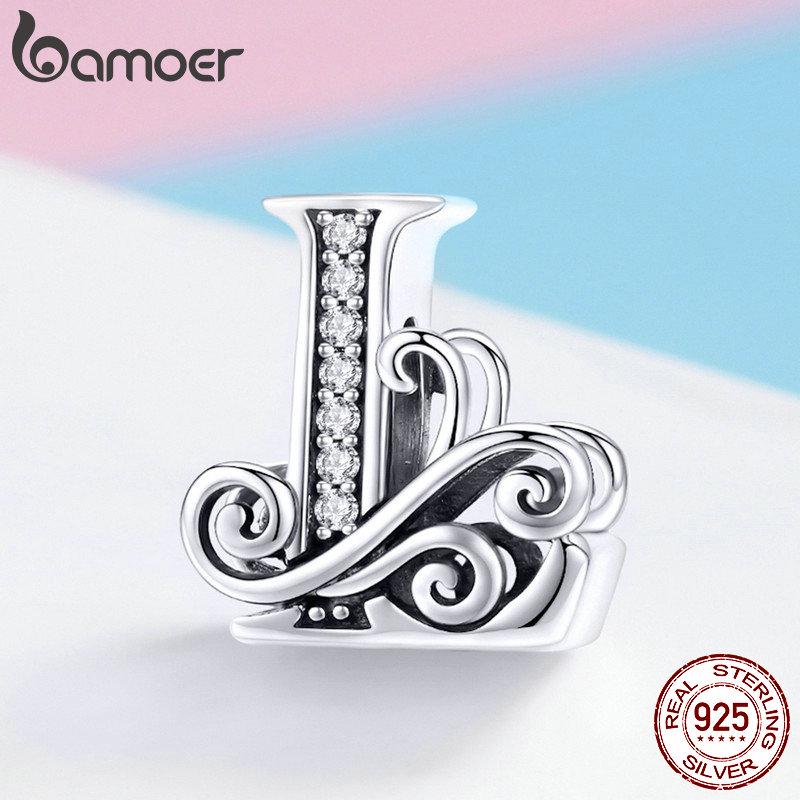 BAMOER из натурального стерлингового серебра 925 пробы, буква L, бусины с алфавитом, подвески, подходят для браслетов и браслетов, сделай сам L
BAMOER из натурального стерлингового серебра 925 пробы, буква L, бусины с алфавитом, подвески, подходят для браслетов и браслетов, сделай сам L