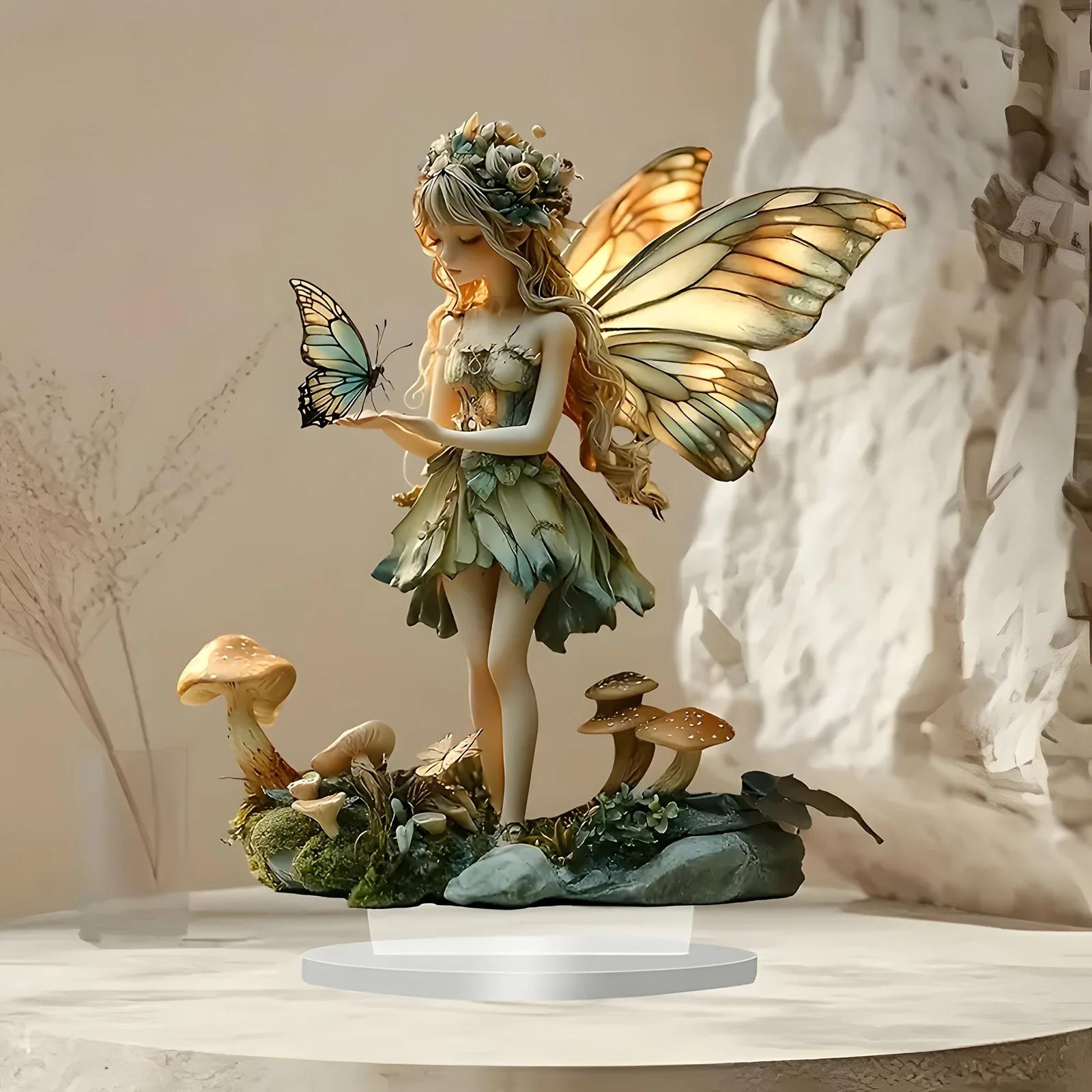 1 Piece Bohemian Fairy Statue/2D Acrylic Desktop Decoration/with Stand, Suitable for Home and Office Fairy Garden Decoration
1 Piece Bohemian Fairy Statue/2D Acrylic Desktop Decoration/with Stand, Suitable for Home and Office Fairy Garden Decoration