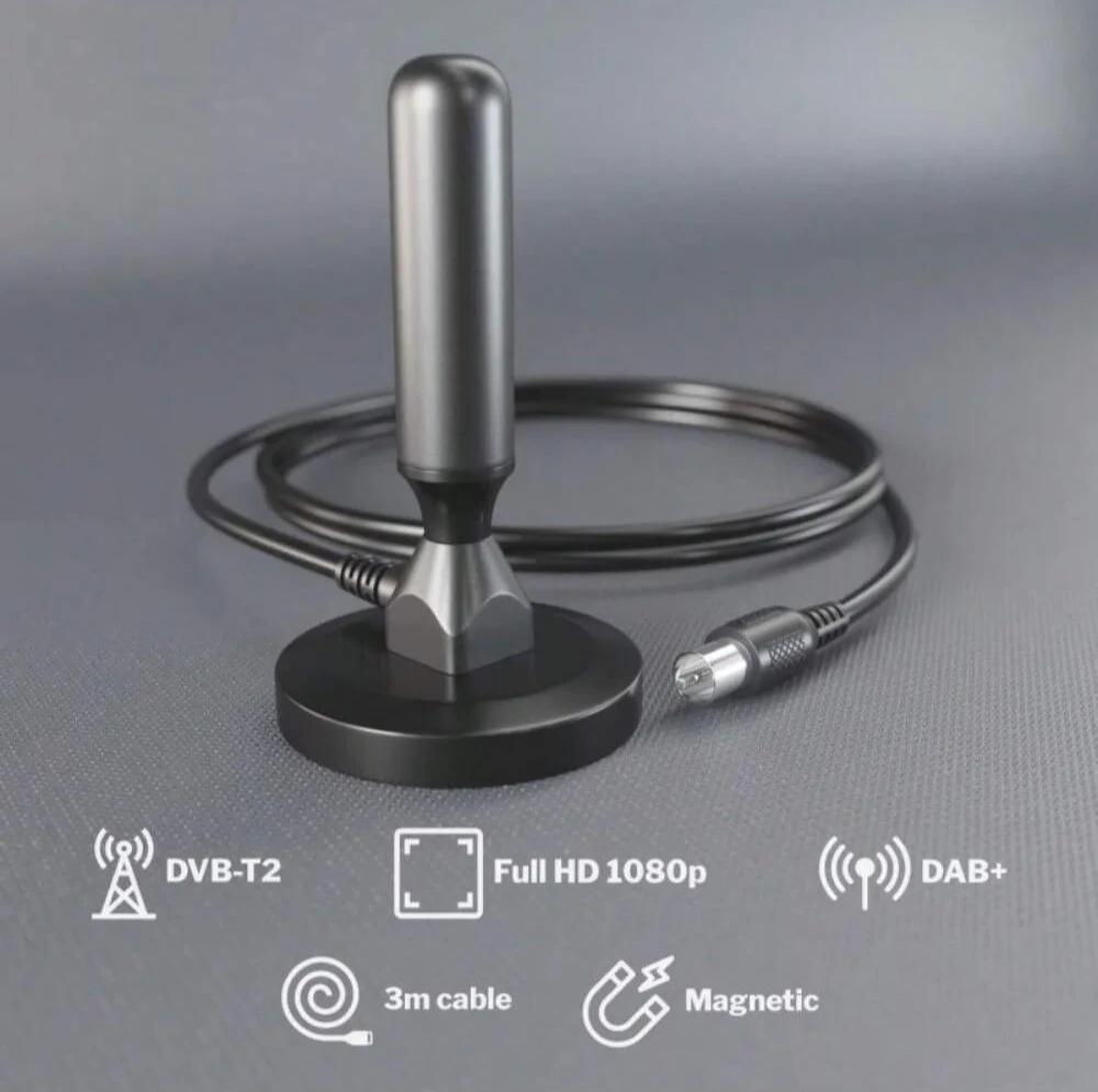 HD Цифровая ТВ-антенна - Внутренняя/Наружная с Магнитным Основанием 360° Прием для 4K 1080P HDTV Бесплатные Местные Каналы чёрный
HD Цифровая ТВ-антенна - Внутренняя/Наружная с Магнитным Основанием 360° Прием для 4K 1080P HDTV Бесплатные Местные Каналы чёрный