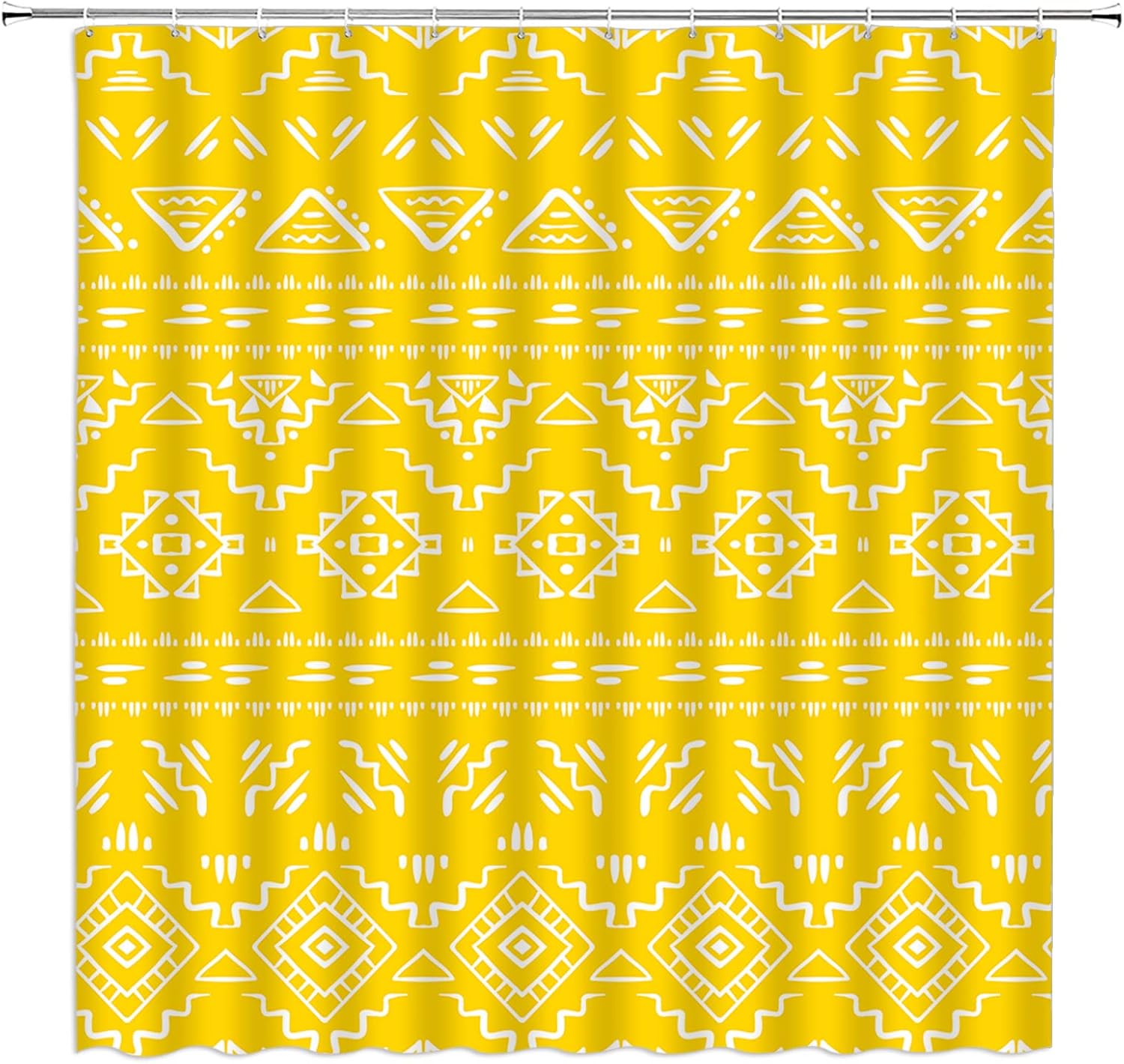 Yellow Tribal Pattern Shower Curtain Geometric Design Boho Bathroom Decor Waterproof Fabric Bright Colorful Modern Ethnic Style W60H190(CM)-1 Pcs
Yellow Tribal Pattern Shower Curtain Geometric Design Boho Bathroom Decor Waterproof Fabric Bright Colorful Modern Ethnic Style W60H190(CM)-1 Pcs
