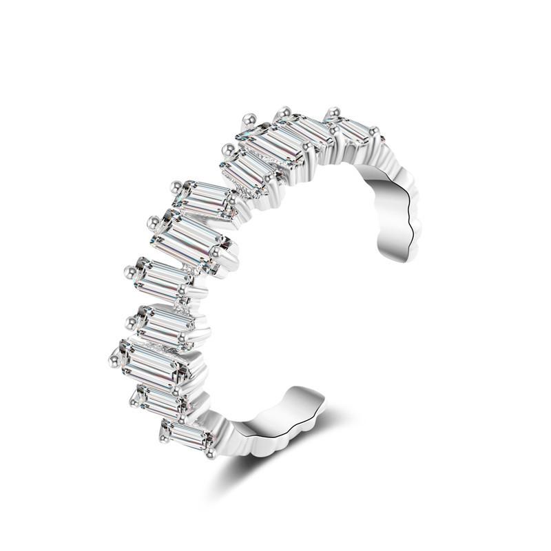 Новое геометрическое трапециевидное кольцо с цирконом, женское корейское модное открытое кольцо с джокером 
Новое геометрическое трапециевидное кольцо с цирконом, женское корейское модное открытое кольцо с джокером