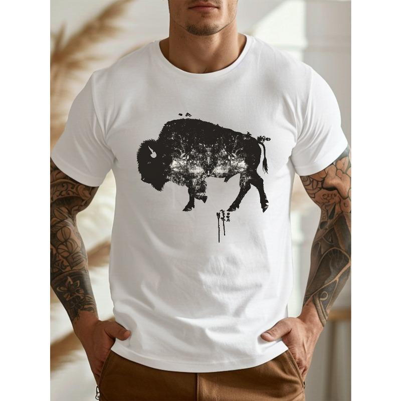 European Size Men s Summer T-shirt, Bison Silhouette Splatter Graphic Print Short Sleeve Tees Trend Casual Tops for Daily Life, Big & Tall Guys XL білий
European Size Men s Summer T-shirt, Bison Silhouette Splatter Graphic Print Short Sleeve Tees Trend Casual Tops for Daily Life, Big & Tall Guys XL білий