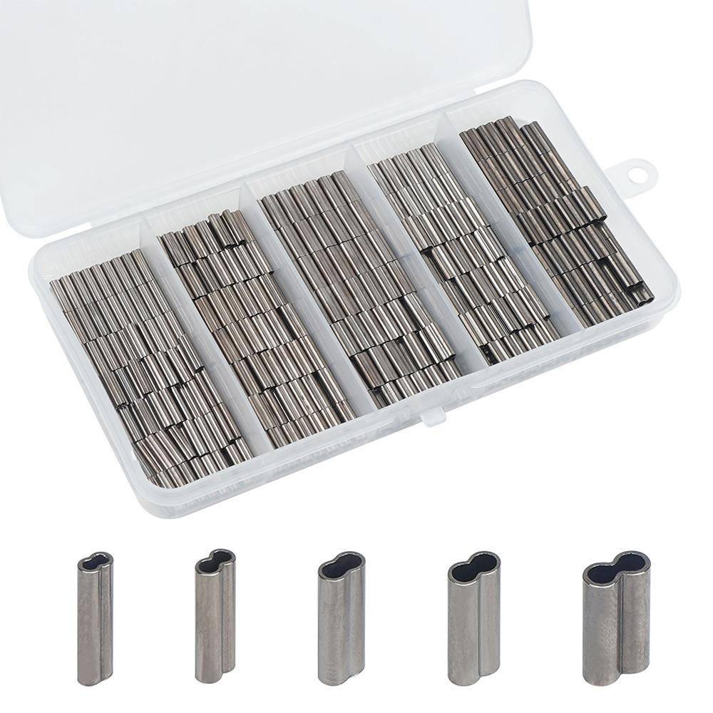 400Pcs Copper Fishing Crimp Sleeves Double Barrel Brass Crimping Sleeves Tubes Fishing Line Tube Connector for Leader Rigging
400Pcs Copper Fishing Crimp Sleeves Double Barrel Brass Crimping Sleeves Tubes Fishing Line Tube Connector for Leader Rigging