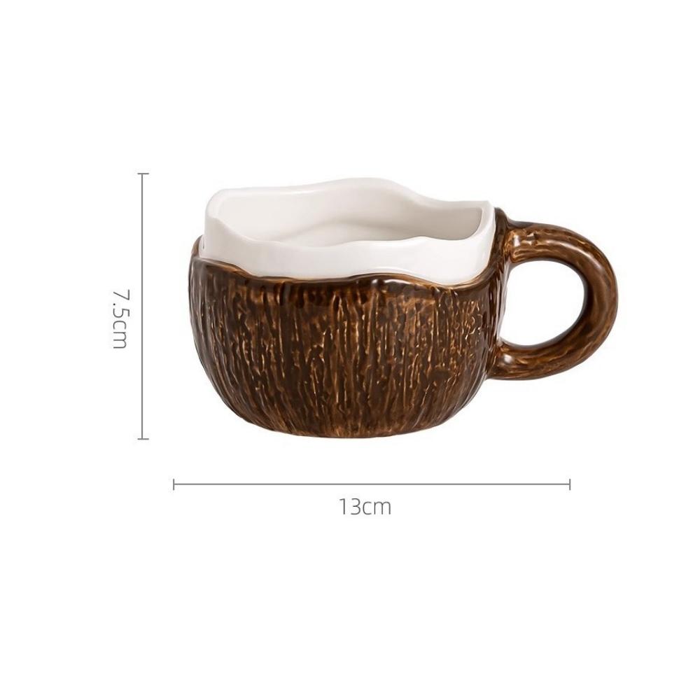 Coconut Shaped Oat Milk Breakfast Cup Ceramic Coconut Husk Mug With Handle Porcelain Coffee Mug 201-300ml коричневий
Coconut Shaped Oat Milk Breakfast Cup Ceramic Coconut Husk Mug With Handle Porcelain Coffee Mug 201-300ml коричневий