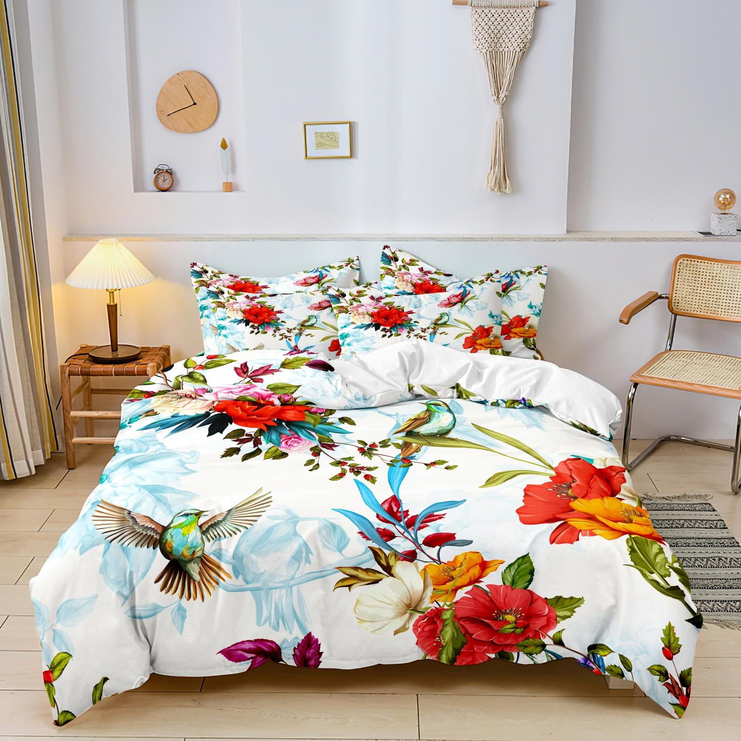 3pcs Flowers And Plants Hummingbird Bedding Sets Animal Duvet Cover Sets Kingfisher Duvet Cover Bedroom Decor Guest Room EU Single-135x200cm&set
3pcs Flowers And Plants Hummingbird Bedding Sets Animal Duvet Cover Sets Kingfisher Duvet Cover Bedroom Decor Guest Room EU Single-135x200cm&set