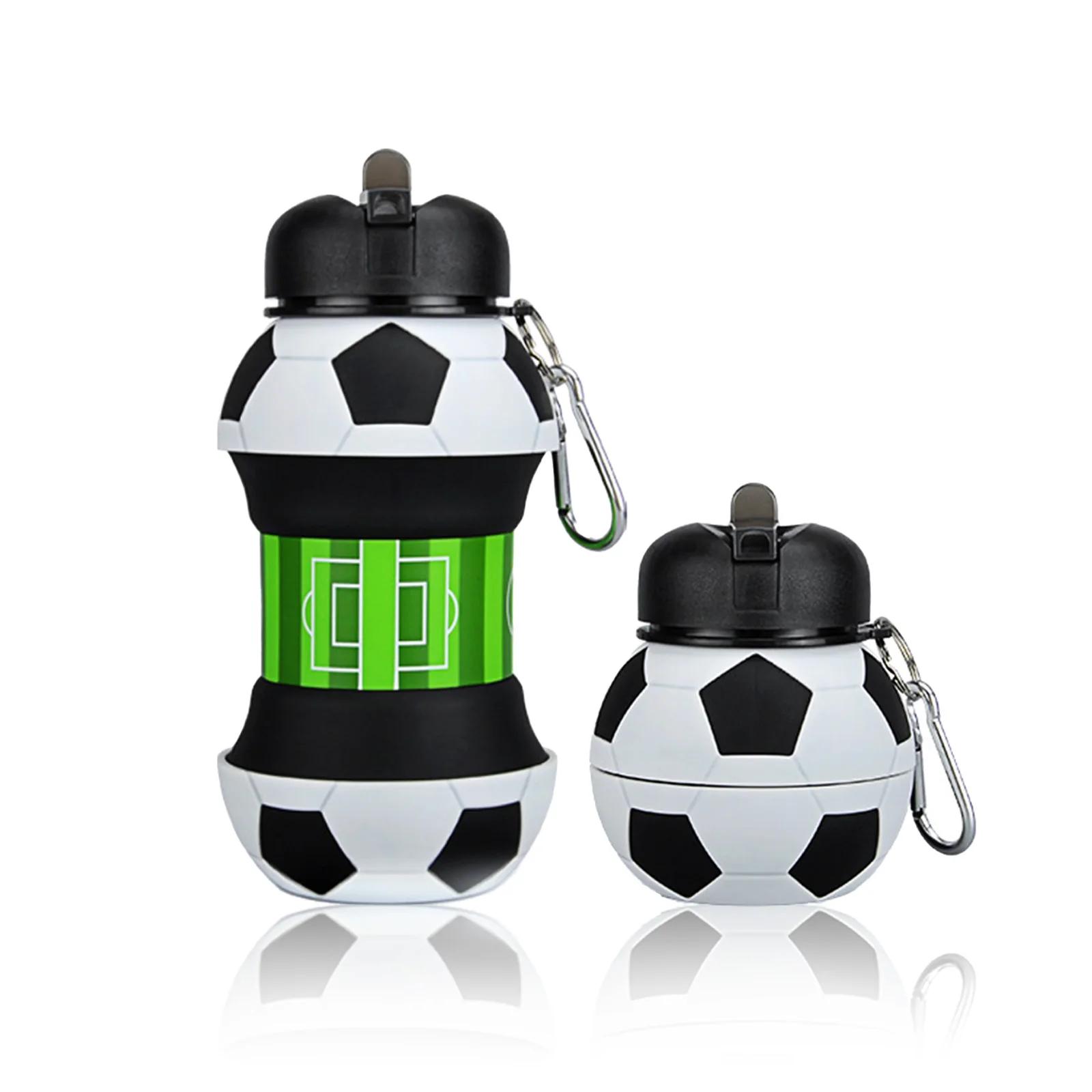 Black White Soccer Style Drop and Leak Proof Outdoor Sports Mug with Climbing Buckle Silicone Collapsible Ball Water Bottle
Black White Soccer Style Drop and Leak Proof Outdoor Sports Mug with Climbing Buckle Silicone Collapsible Ball Water Bottle