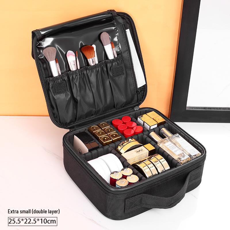 Большая вместительная розовая водонепроницаемая косметичка с тремя слоями и переносным отделением для хранения
Большая вместительная розовая водонепроницаемая косметичка с тремя слоями и переносным отделением для хранения