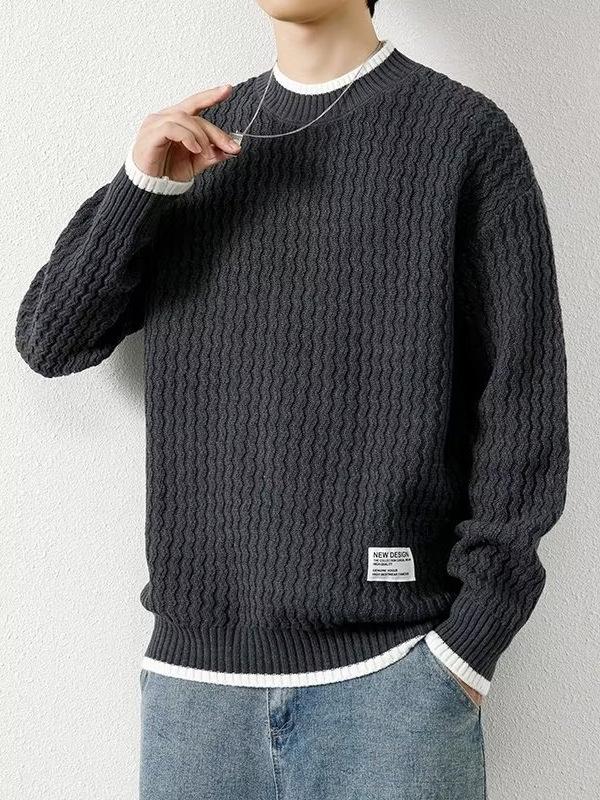 Men s Winter Faux Two-Piece Wavy Knit Sweater - Half-High Collar, Loose Casual Style with Velvet Base Layer XXL сірий колір
Men s Winter Faux Two-Piece Wavy Knit Sweater - Half-High Collar, Loose Casual Style with Velvet Base Layer XXL сірий колір