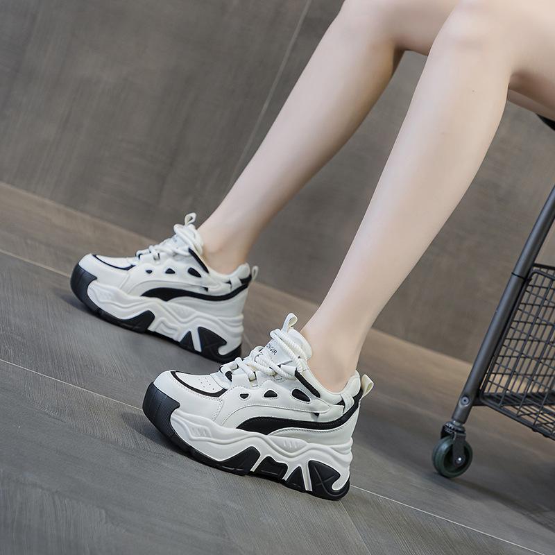 Spring and Autumn women s shoes new slope heel muffin thick sole inner height increase casual dad shoes little white shoes single shoes velvet tide 34
Spring and Autumn women s shoes new slope heel muffin thick sole inner height increase casual dad shoes little white shoes single shoes velvet tide 34