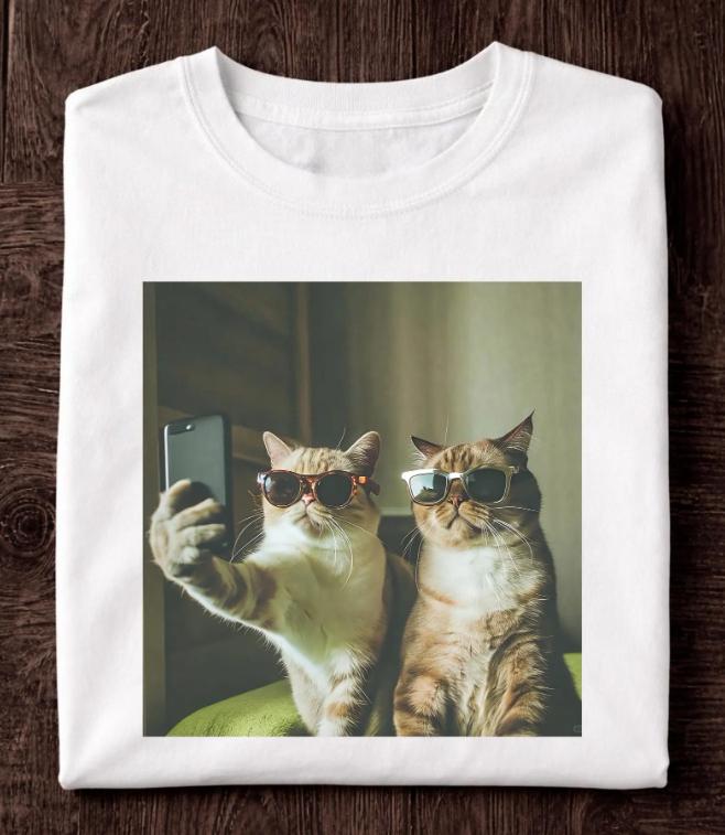 Cool Cats Selfie Graphic Short Sleeves TShirt Cute Aesthetic Funny Cat Lover Sunglasses Skater Casual Streetwear Tee Top Y2k S
Cool Cats Selfie Graphic Short Sleeves TShirt Cute Aesthetic Funny Cat Lover Sunglasses Skater Casual Streetwear Tee Top Y2k S
