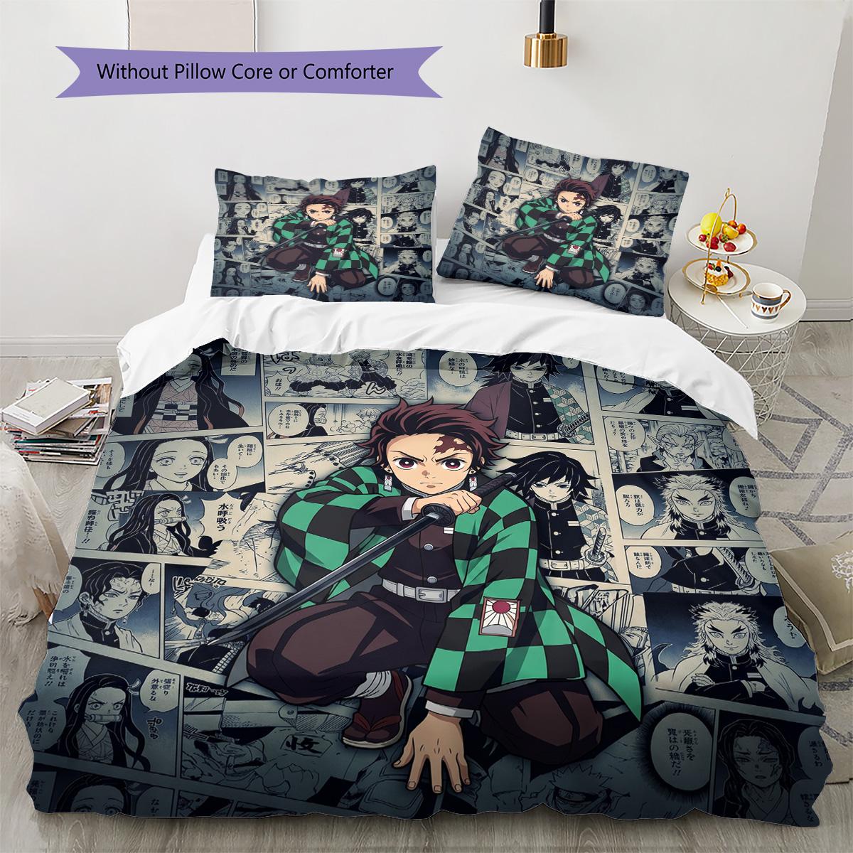Demon Slayer Pattern Bedding Quilt Set Quilt Cover Pillowcase Home Decoration Birthday Gift (1 * duvet cover + 2 * pillowcase, without core) 135x200cm
Demon Slayer Pattern Bedding Quilt Set Quilt Cover Pillowcase Home Decoration Birthday Gift (1 * duvet cover + 2 * pillowcase, without core) 135x200cm