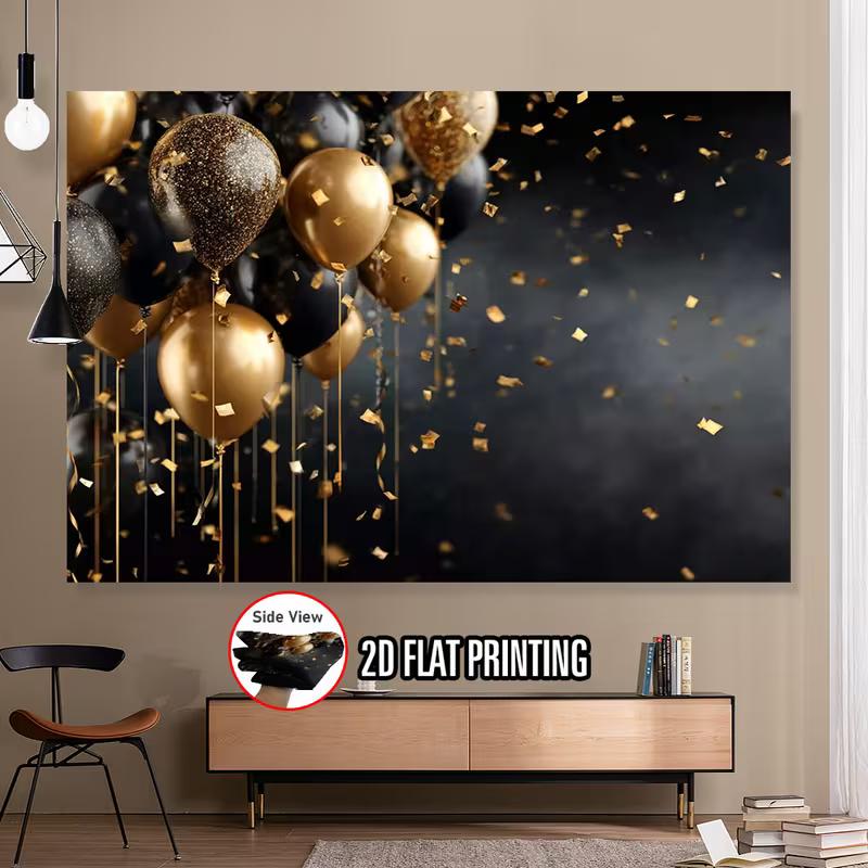 2D Flat Black Gold Glitter Backdrop Balloon Confetti Background for Aesthetic Party 47.2x31.5inch/120*80cm
2D Flat Black Gold Glitter Backdrop Balloon Confetti Background for Aesthetic Party 47.2x31.5inch/120*80cm