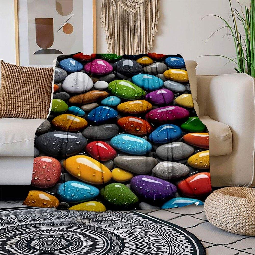 Colorful Pebbles with Water Drops Nature Decorative StonesBlanket Flannel Throw Blanket for Sofa, Bed, Travel, Camping, Office, Couch, Chair 150x180cm
Colorful Pebbles with Water Drops Nature Decorative StonesBlanket Flannel Throw Blanket for Sofa, Bed, Travel, Camping, Office, Couch, Chair 150x180cm