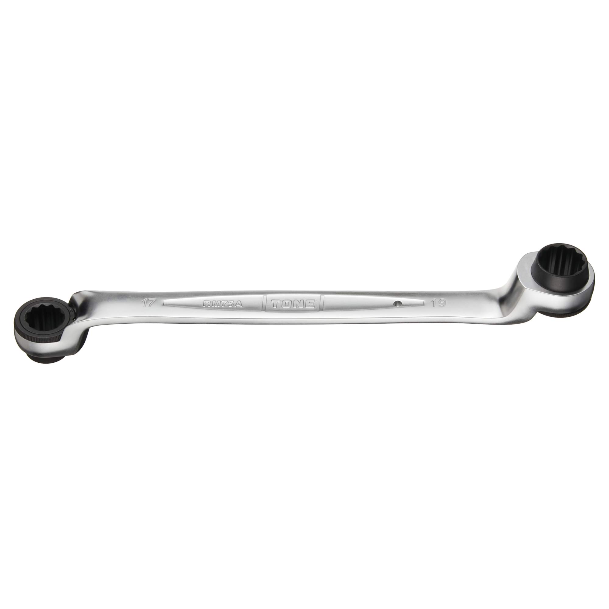 TONE Ratchet Wrench Hole 17 x 19mm Flats 75° Double-Ended (Deep Type), RM75A-1719,
TONE Ratchet Wrench Hole 17 x 19mm Flats 75° Double-Ended (Deep Type), RM75A-1719,