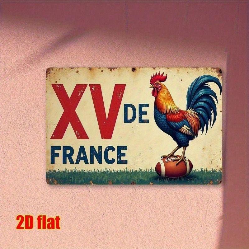 Metal Wall Art Poster, Retro Rugby XV France Decor for Bar
Metal Wall Art Poster, Retro Rugby XV France Decor for Bar