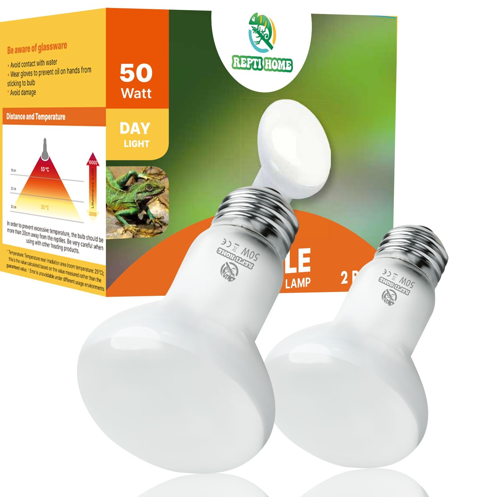 REPTI HOME Basking Light Manufacturing Reptile Sun Glow 50W 2 шт. Reptile Light Ультрафиолетовый свет Reptile Sunlight Simulation UVA Daytime
REPTI HOME Basking Light Manufacturing Reptile Sun Glow 50W 2 шт. Reptile Light Ультрафиолетовый свет Reptile Sunlight Simulation UVA Daytime