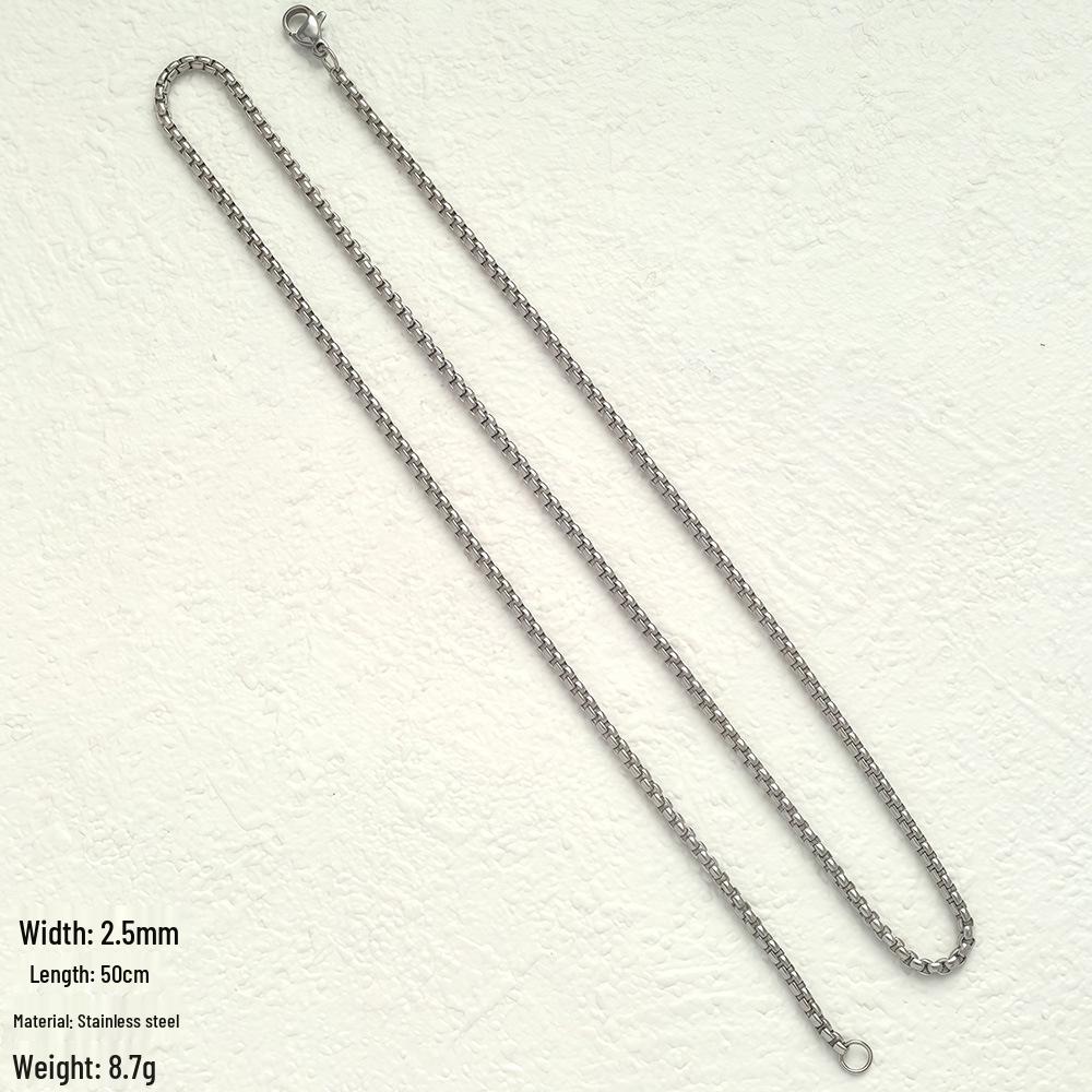 Men s Stainless Steel Square Pearl DIY Necklace 60CM
Men s Stainless Steel Square Pearl DIY Necklace 60CM