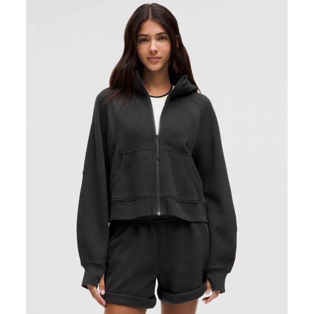 Lululemon Толстовка Scuba Oversize с капюшоном на молнии черного цвета XS/S