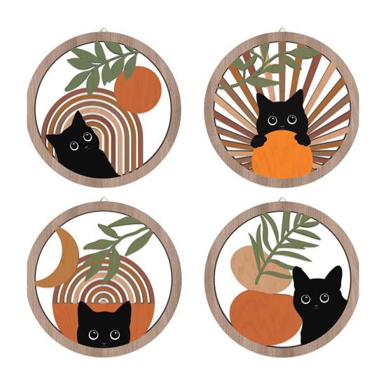 4 Pcs Wooden Round Boho Wall Art Bohemian Hollow Out Circle Wall Decor
4 Pcs Wooden Round Boho Wall Art Bohemian Hollow Out Circle Wall Decor