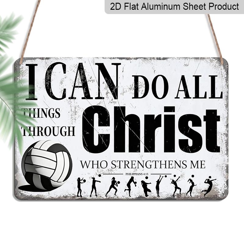 2D Flat, 1pc I Can Do All Things Through Christ Volleyball Aluminium Sign 8x12 Inch - Philippians 4:13 Bible Verse, Volleyball Player Silhouette 20*30cm
2D Flat, 1pc I Can Do All Things Through Christ Volleyball Aluminium Sign 8x12 Inch - Philippians 4:13 Bible Verse, Volleyball Player Silhouette 20*30cm