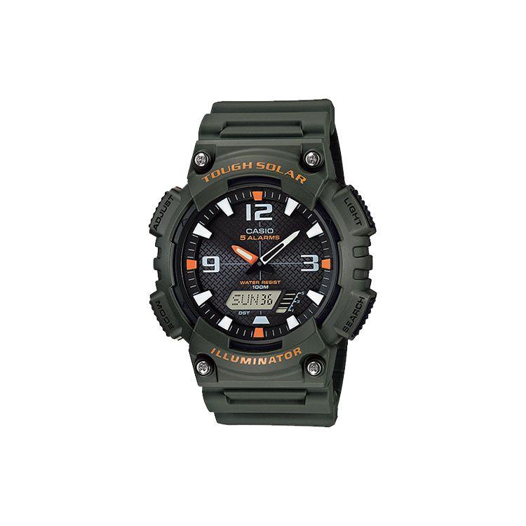 Casio Youth Series Round Dual Display Fashion Classic Pointer Black Strap Silver Dial Solar Waterproof Sports Solar Quartz Movement AQ-S810W-3A Army Green Case
Casio Youth Series Round Dual Display Fashion Classic Pointer Black Strap Silver Dial Solar Waterproof Sports Solar Quartz Movement AQ-S810W-3A Army Green Case