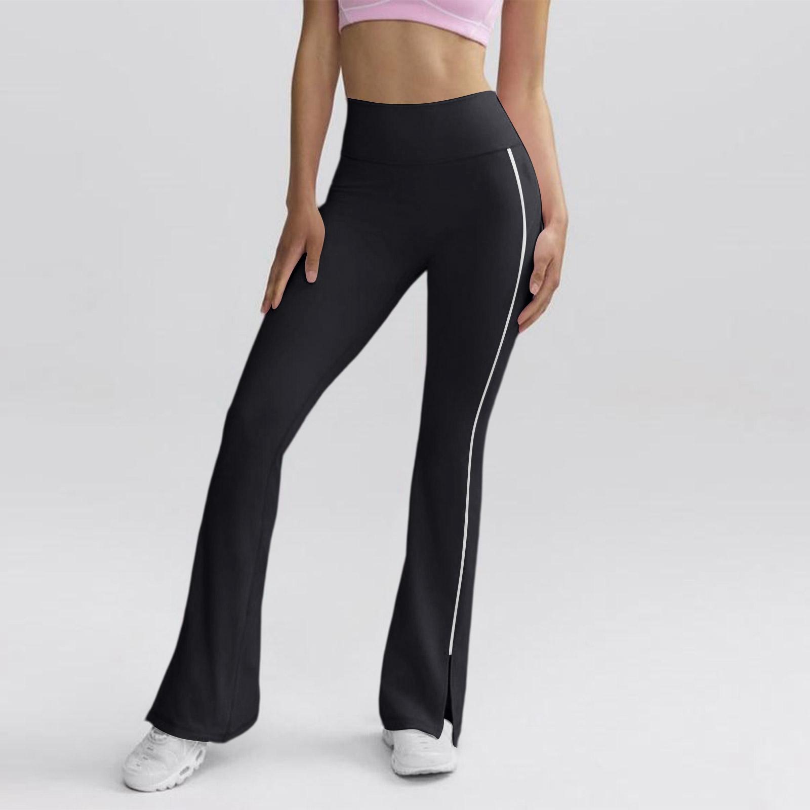 High Waist Flared Yoga Pants with Side Split Design for Women Stretchy Athletic Trousers for Workout M чорний
High Waist Flared Yoga Pants with Side Split Design for Women Stretchy Athletic Trousers for Workout M чорний