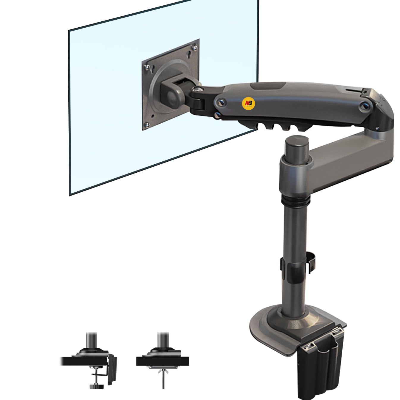Monitor arm for inch load capacity single display gas pressure VESA standard clamp type grommet height angle cable management 17-30 monitors, 2-9kg,
Monitor arm for inch load capacity single display gas pressure VESA standard clamp type grommet height angle cable management 17-30 monitors, 2-9kg,
