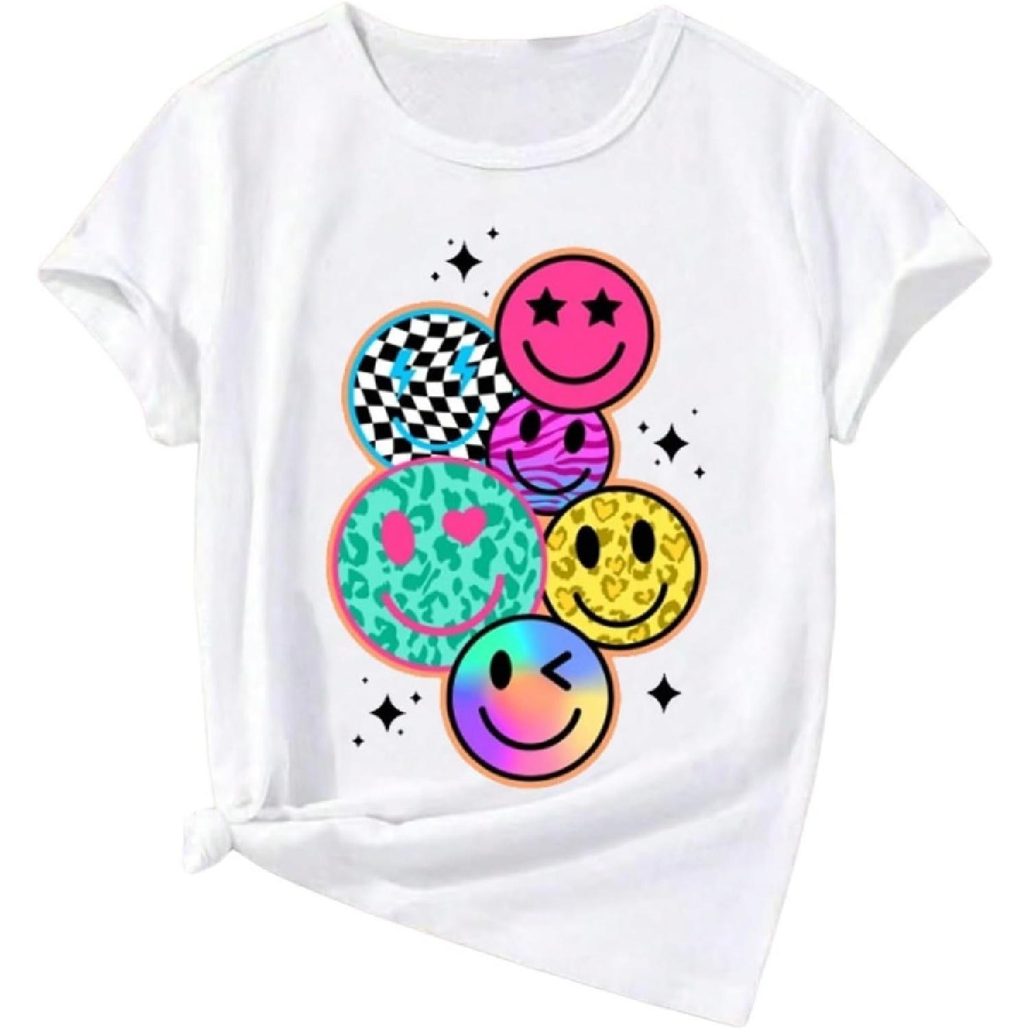 Floerns Girl s Smiling Face Graphic Crew Neck T Shirt Short Sleeve Casual Cute Tee Top XXXXXL
Floerns Girl s Smiling Face Graphic Crew Neck T Shirt Short Sleeve Casual Cute Tee Top XXXXXL