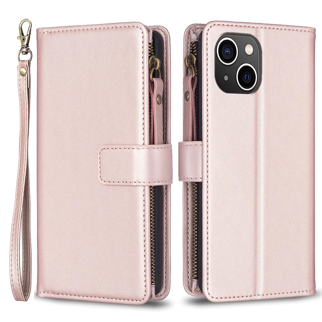 BF Style-19 For iPhone 15 PU Leather Stand Phone Case Zipper Pocket Anti-drop Wallet Cover Rose Gold
BF Style-19 For iPhone 15 PU Leather Stand Phone Case Zipper Pocket Anti-drop Wallet Cover Rose Gold