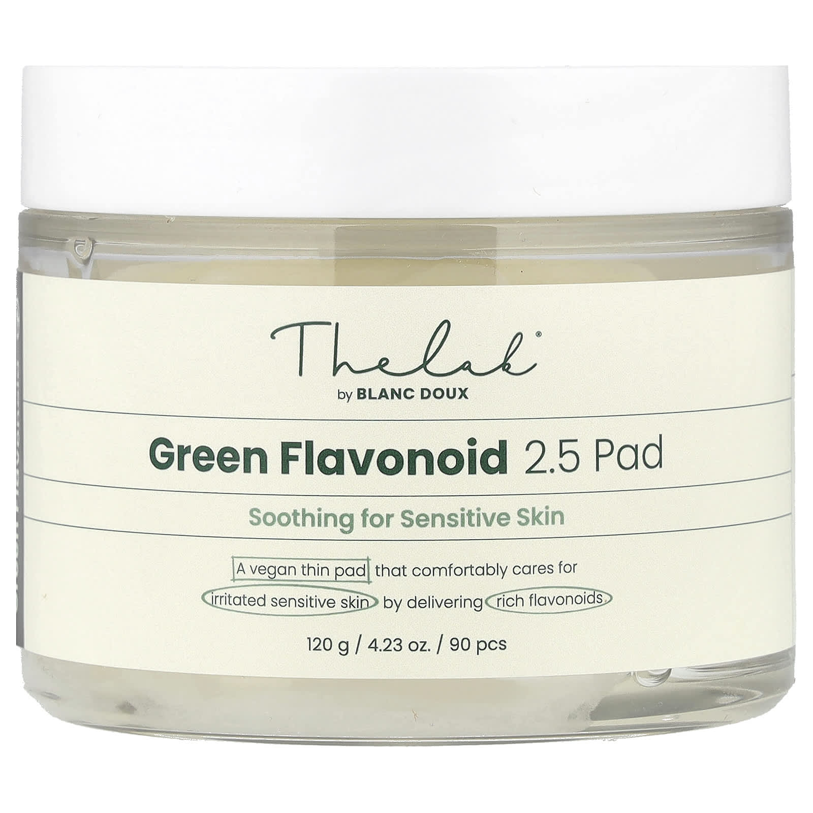 The Lab by BLANC DOUX, Green Flavonoid 2.5 Pads, 90 Sheets, 120g (4.23oz)
The Lab by BLANC DOUX, Green Flavonoid 2.5 Pads, 90 Sheets, 120g (4.23oz)