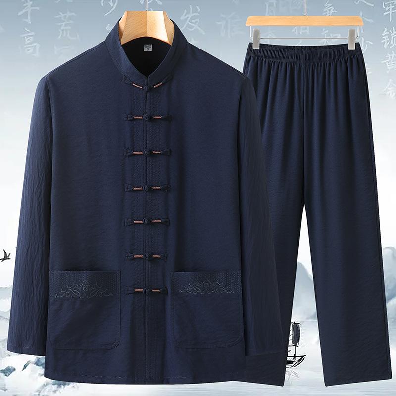 Men s Chinese Traditional Clothing Set Buckle Kung Fu Shirt Oriental Retro Top Pants Tai Chi Breathable Uniforms Hanfu S темно-синього кольору
Men s Chinese Traditional Clothing Set Buckle Kung Fu Shirt Oriental Retro Top Pants Tai Chi Breathable Uniforms Hanfu S темно-синього кольору