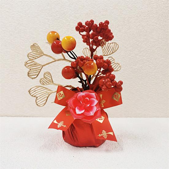 Artificial Flower Exquisite Eye-catching Decorative Festive with Golden Leaf Gift Reusable New Year Simulation Flower for Desktop
Artificial Flower Exquisite Eye-catching Decorative Festive with Golden Leaf Gift Reusable New Year Simulation Flower for Desktop
