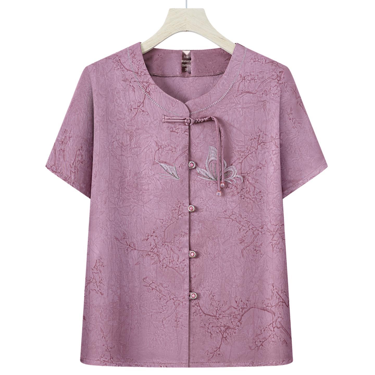 Summer Short-Sleeved Set for Women in Their 60s & 70s - Grandma, Mom Style Two-Piece Outfit 3XL (Recommended 115-130 lbs)
Summer Short-Sleeved Set for Women in Their 60s & 70s - Grandma, Mom Style Two-Piece Outfit 3XL (Recommended 115-130 lbs)