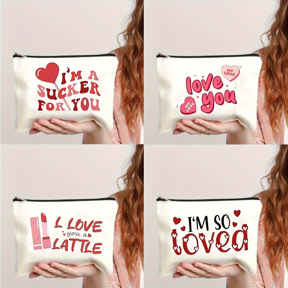 Simple I Love You Pattern Print Makeup Bag, Portable Comestic Storage Pouch, Toiletry Wash Organizer For Women Girls Gift
Simple I Love You Pattern Print Makeup Bag, Portable Comestic Storage Pouch, Toiletry Wash Organizer For Women Girls Gift