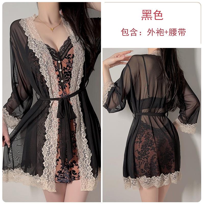 Hot backless women s pajamas deep V plus chest pad sweet mesh sexy velvet pajamas robe set C one size
Hot backless women s pajamas deep V plus chest pad sweet mesh sexy velvet pajamas robe set C one size